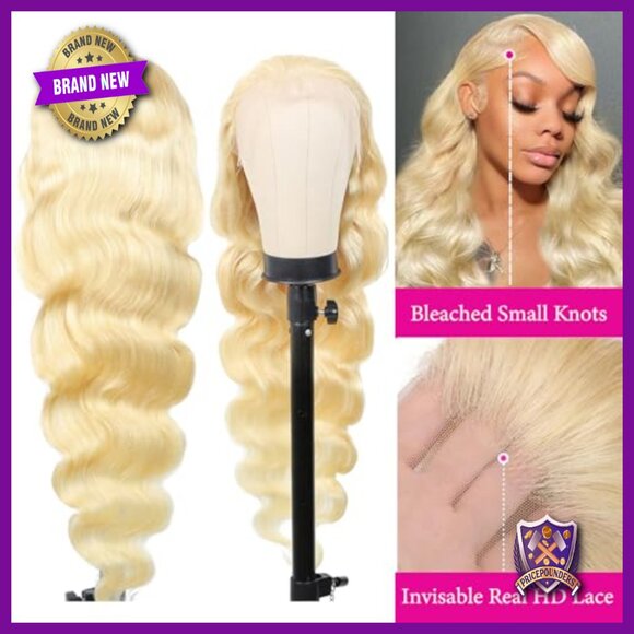 30 Inch Human Hair Lace Front Wig Body Wave 200% Density Glueless main image 4